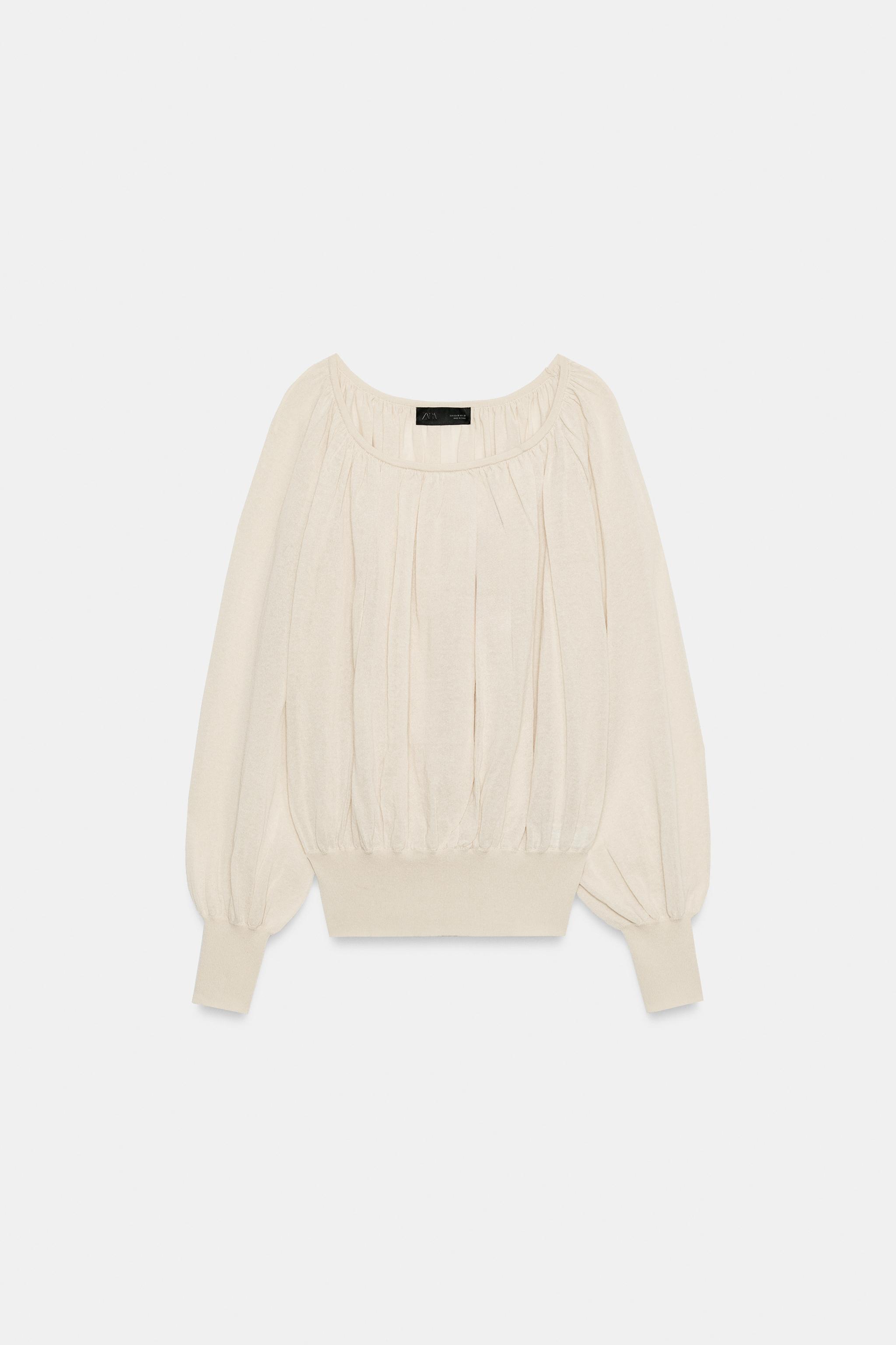 BOAT NECK KNIT BLOUSE